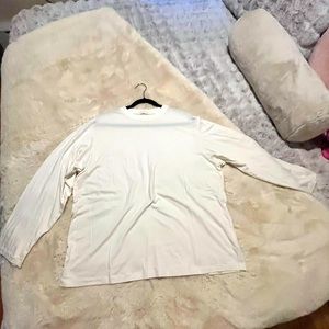 SKIMS oversized long sleeve shirt in cream color